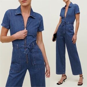 Reformation Cassidy Denim Jumpsuit in Indio size 12